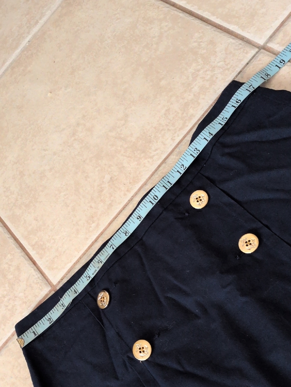 J. Crew Nautical Gold Buttons Skirt Size 12 - Picture 3 of 6